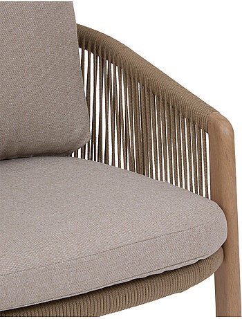 Fauteuil de jardin en aluminium et corde tressée NELORA