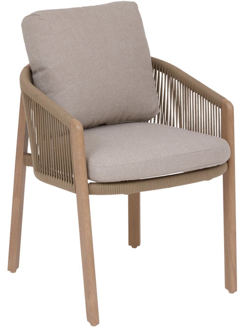 Fauteuil de jardin en aluminium et corde tressée NELORA - Kiabi Fauteuil de jardin en aluminium et corde tressée NELORA - Kiabi