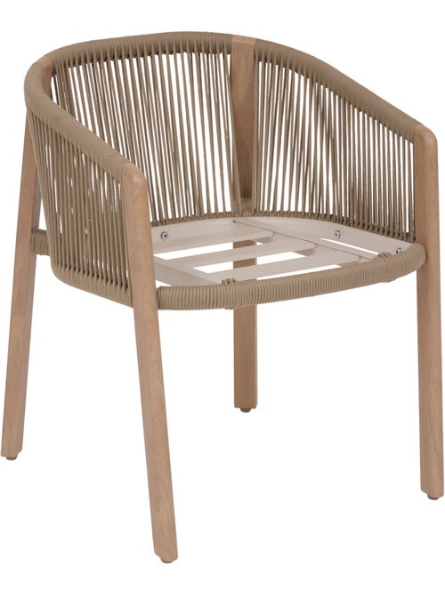 Fauteuil de jardin en aluminium et corde tressée NELORA - Kiabi Fauteuil de jardin en aluminium et corde tressée NELORA - Kiabi