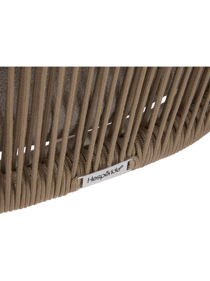 Fauteuil de jardin en aluminium et corde tressée NELORA Beige - Kiabi