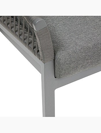 Fauteuil de jardin en aluminium et corde tressée ORIENGO