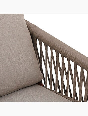 Fauteuil de jardin en aluminium et corde tressée ORIENGO