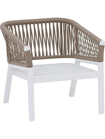 Fauteuil de jardin en aluminium et corde tressée ORIENGO