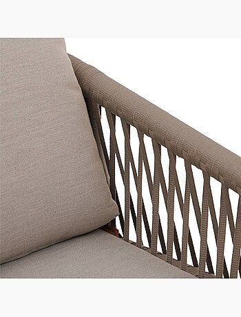 Fauteuil de jardin en aluminium et corde tressée ORIENGO