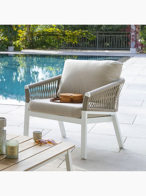 Fauteuil de jardin en aluminium et corde tressée ORIENGO - Kiabi