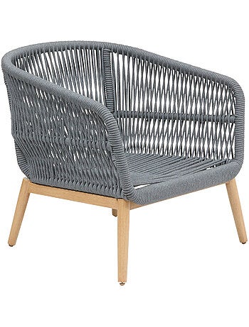 Fauteuil de jardin en aluminium et corde tressée ORISSA