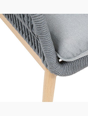 Fauteuil de jardin en aluminium et corde tressée ORISSA