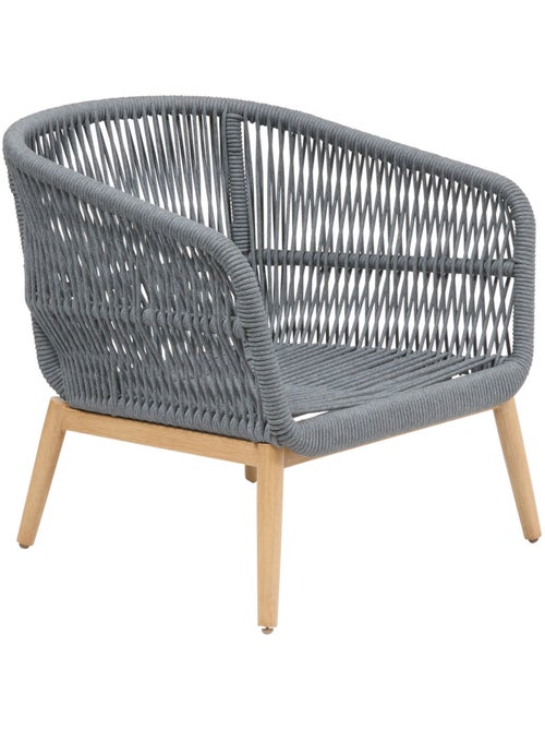 Fauteuil de jardin en aluminium et corde tressée ORISSA - Kiabi
