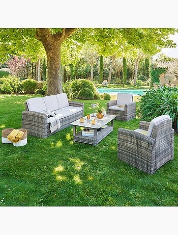 Fauteuil de jardin en aluminium et résine SELENIM