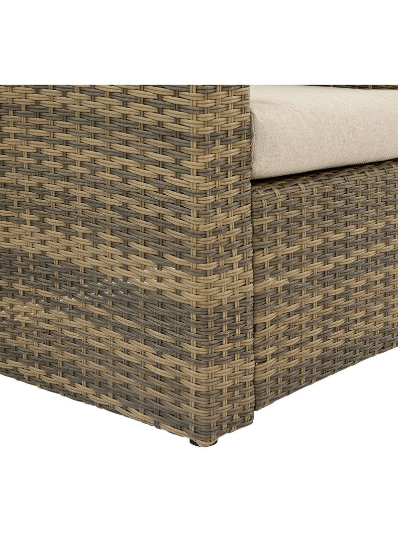 Fauteuil de jardin en aluminium et résine SELENIM Marron - Kiabi