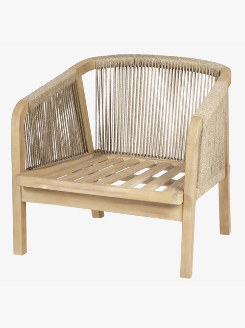 Fauteuil de jardin en bois d'acacia PAPOUASIE - Kiabi