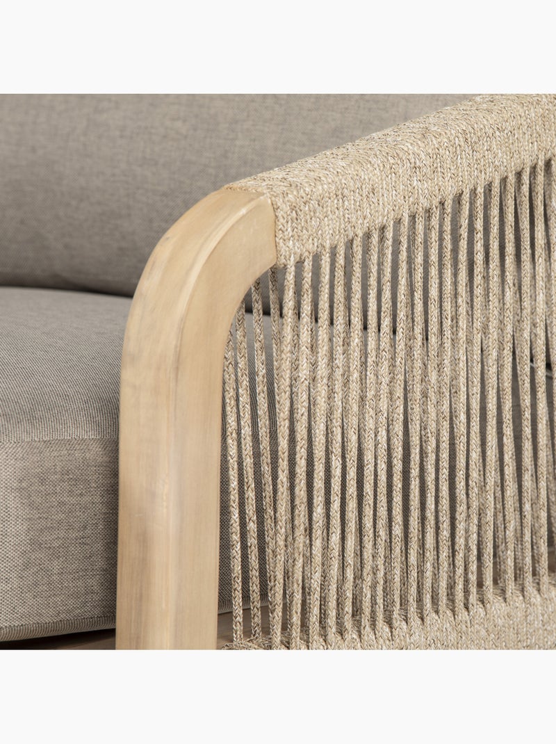 Fauteuil de jardin en bois d'acacia PAPOUASIE Beige - Kiabi