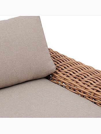 Fauteuil de jardin en résine tressée avec coussins savinia