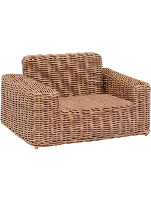 Fauteuil de jardin en résine tressée avec coussins savinia - Kiabi