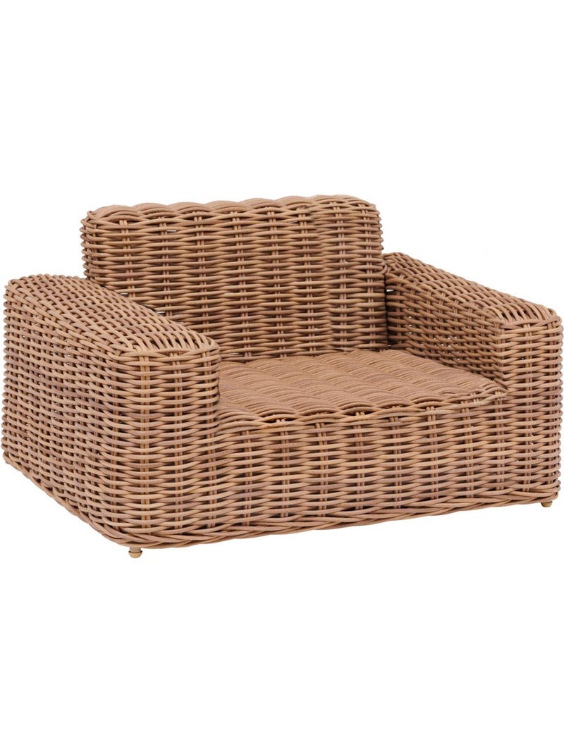 Fauteuil de jardin en résine tressée avec coussins savinia Multicolore - Kiabi