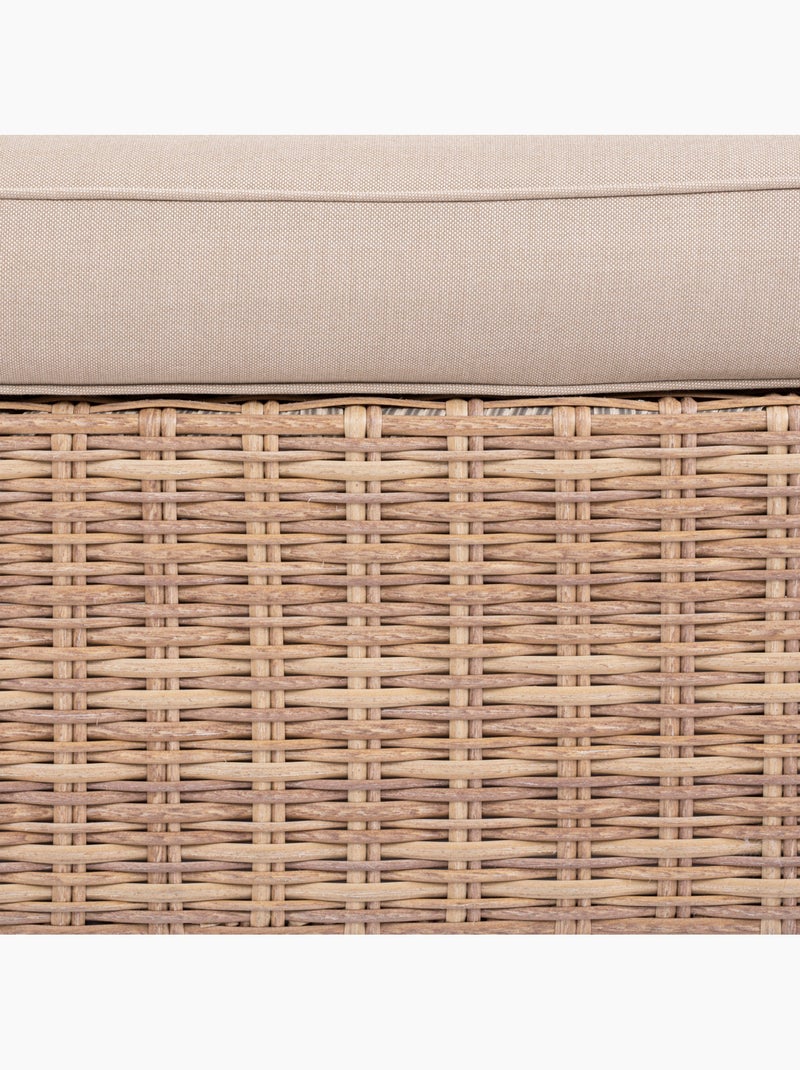 Fauteuil de jardin en résine tressée MOORÉA Beige - Kiabi