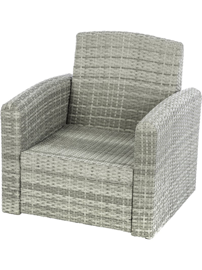 Fauteuil de jardin en résine tressée POLYNÉSIA Marron havane - Kiabi