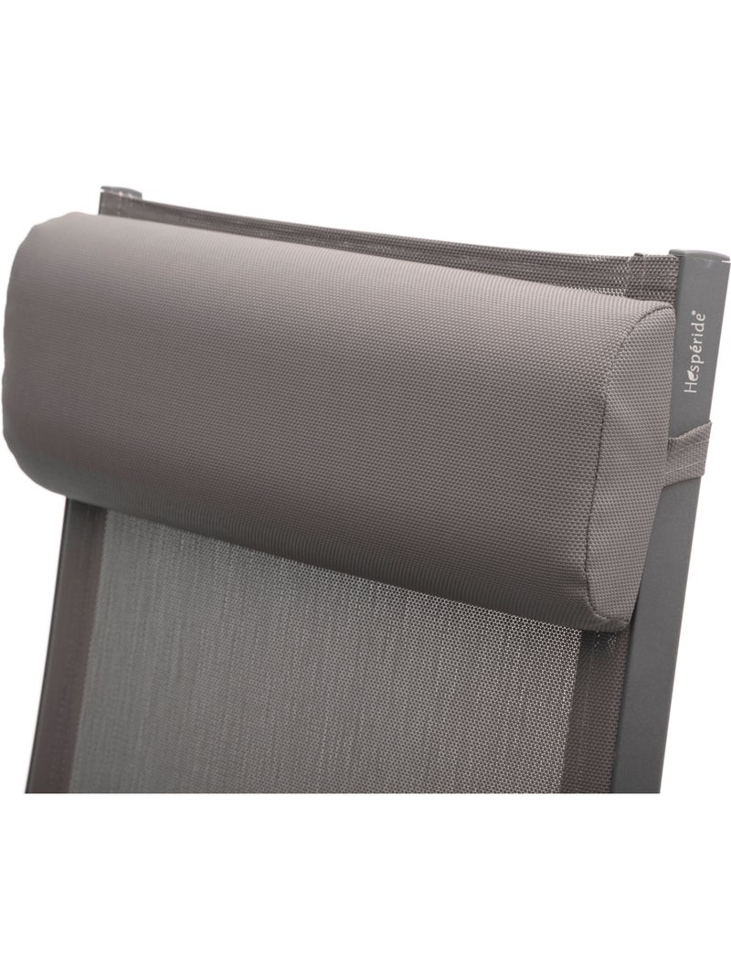 Fauteuil de jardin inclinable 8 positions et pliant en aluminium DECIMA Marron noisette - Kiabi