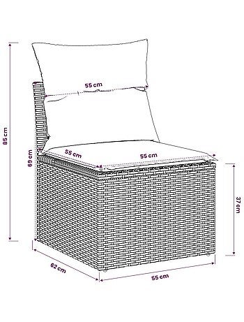 Fauteuil de jardin modulaire avec rangement