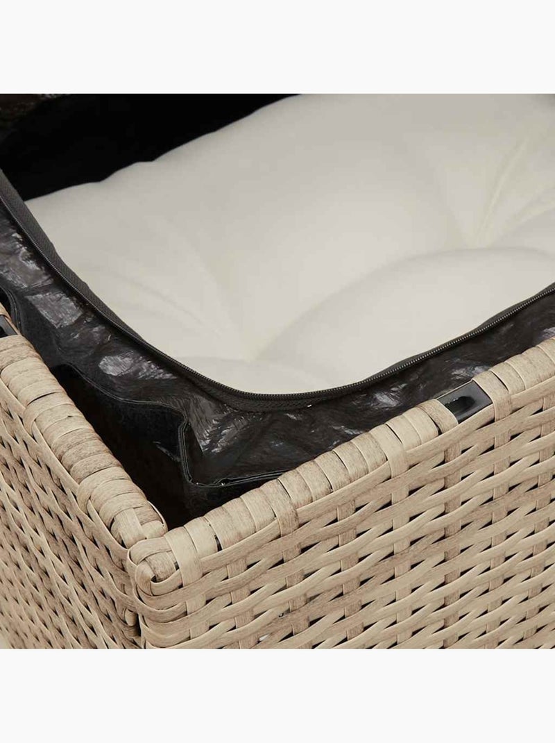 Fauteuil de jardin modulaire avec rangement Beige - Kiabi