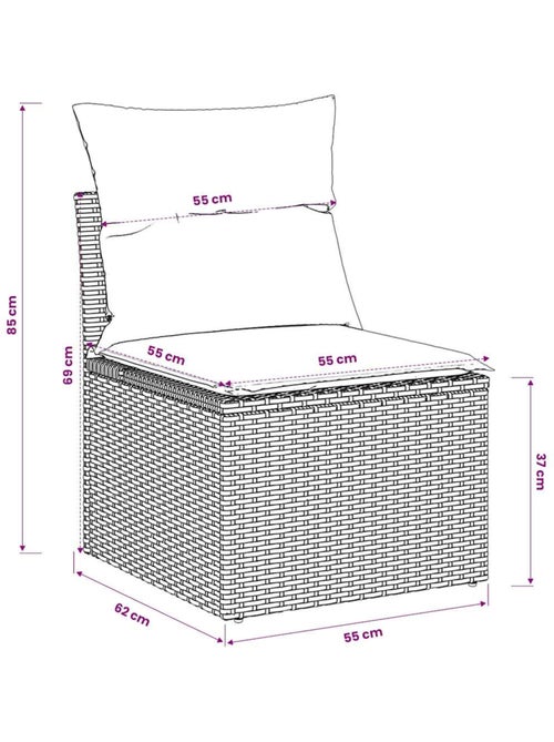 Fauteuil de jardin modulaire avec rangement - Kiabi Fauteuil de jardin modulaire avec rangement - Kiabi