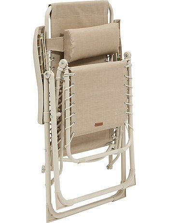 Fauteuil de jardin relax inclinable 5 positions et pliant en acier SILOS