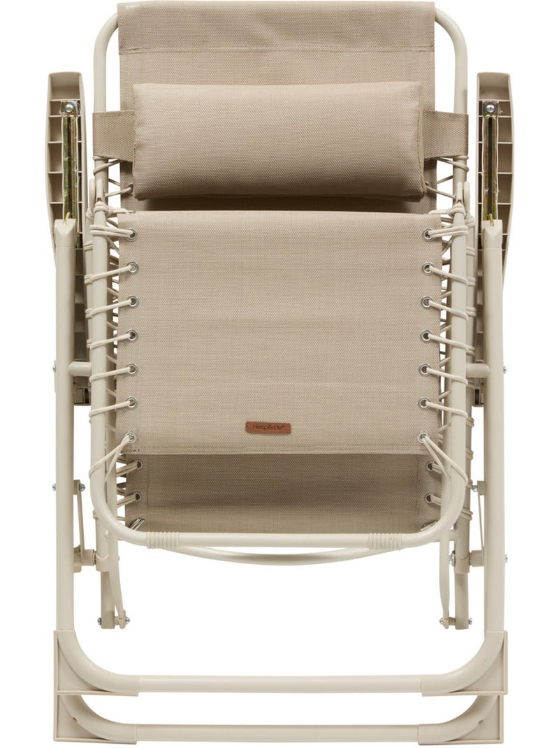 Fauteuil de jardin relax inclinable 5 positions et pliant en acier SILOS Lin - Kiabi