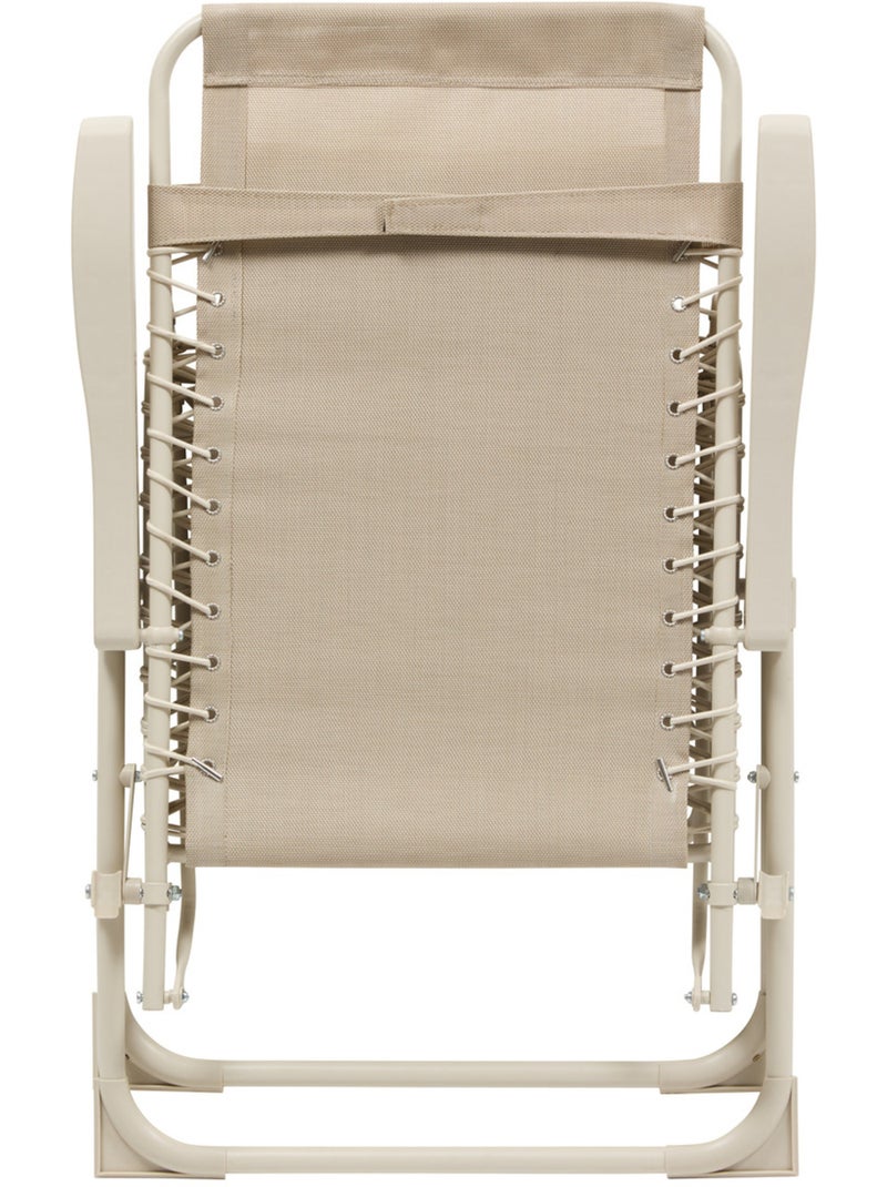 Fauteuil de jardin relax inclinable 5 positions et pliant en acier SILOS Lin - Kiabi