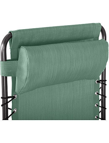 Fauteuil de jardin relax inclinable 5 positions et pliant en acier SILOS