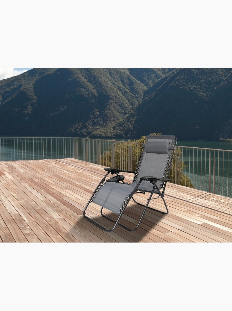 Fauteuil de jardin relax zéro gravité Gris - Kiabi