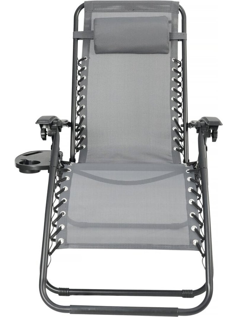 Fauteuil de jardin relax zéro gravité Gris - Kiabi