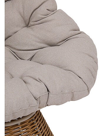 Fauteuil de jardin rotatif en résine tressée NYMELY