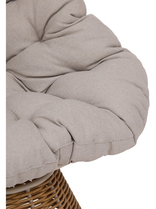 Fauteuil de jardin rotatif en résine tressée NYMELY - Kiabi