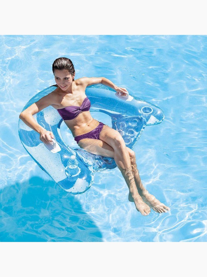 Fauteuil de piscine semi immergé Bleu - Kiabi