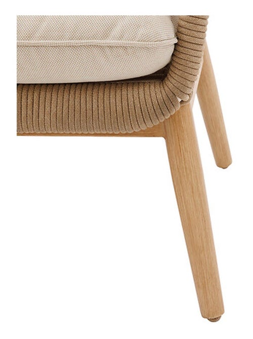Fauteuil de salon de jardin en acier effet bois et mailles ORISSA - Kiabi