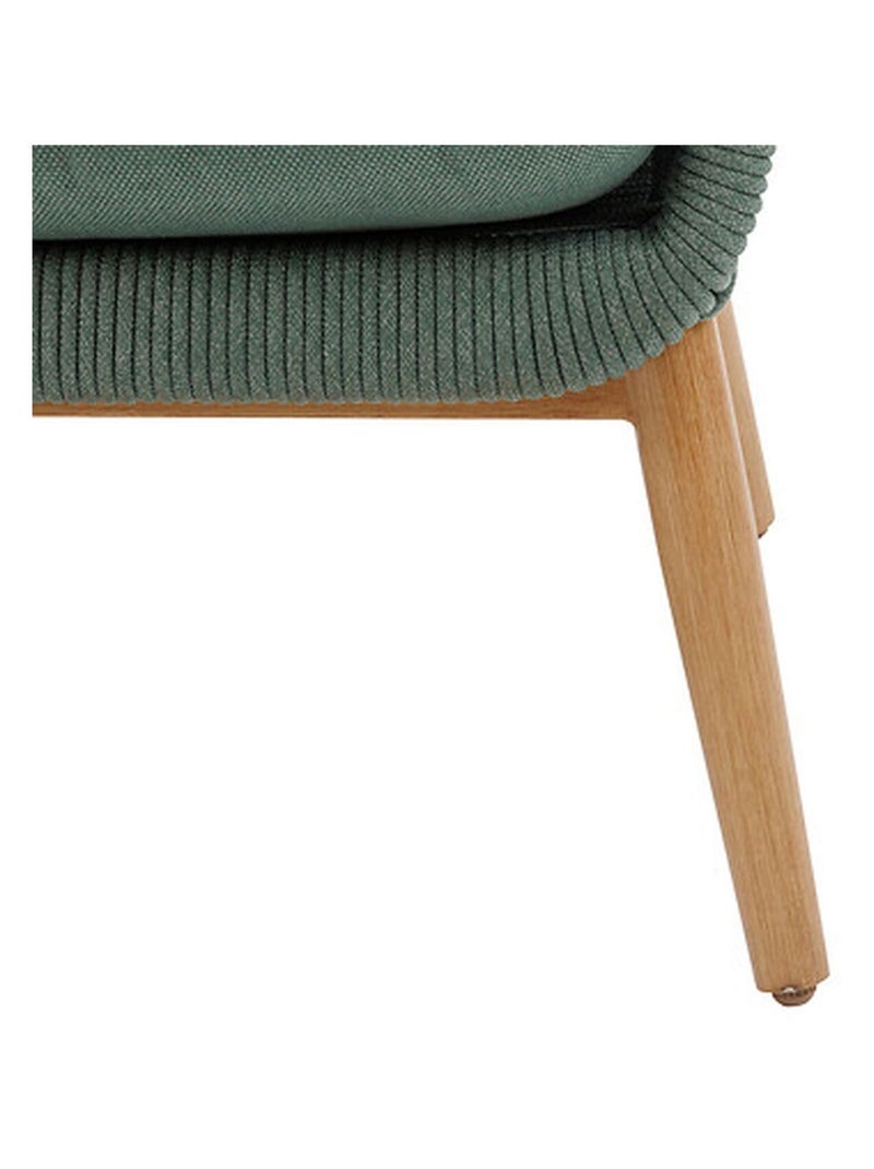 Fauteuil de salon de jardin en acier effet bois et mailles ORISSA Vert - Kiabi