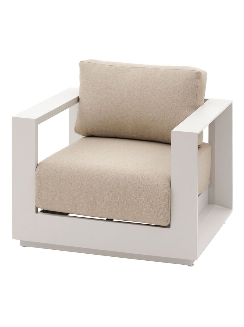 Fauteuil de salon de jardin en aluminium ALLURE Beige - Kiabi