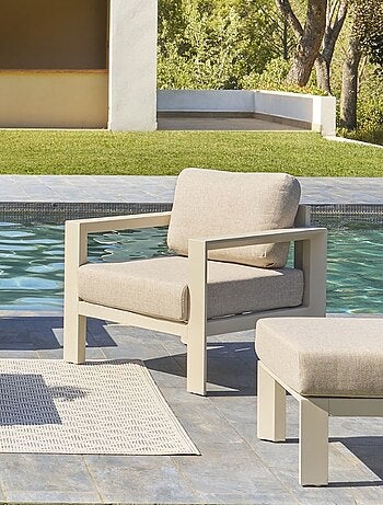 Fauteuil de salon de jardin en aluminium EVASION