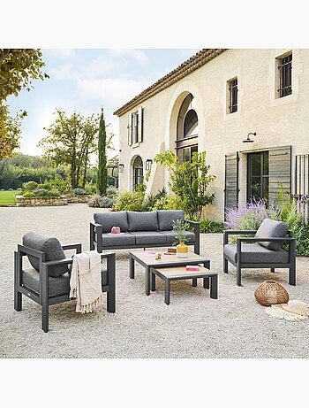 Fauteuil de salon de jardin en aluminium EVASION