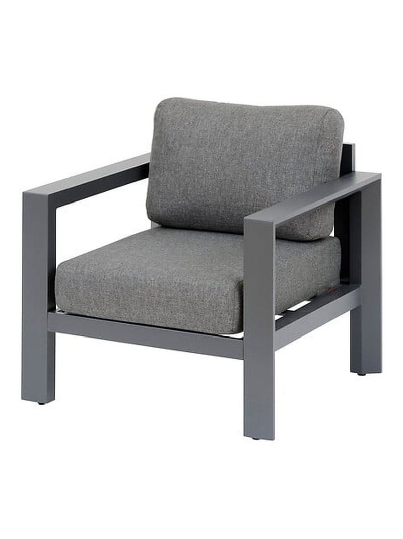 Fauteuil de salon de jardin en aluminium EVASION Gris foncé - Kiabi