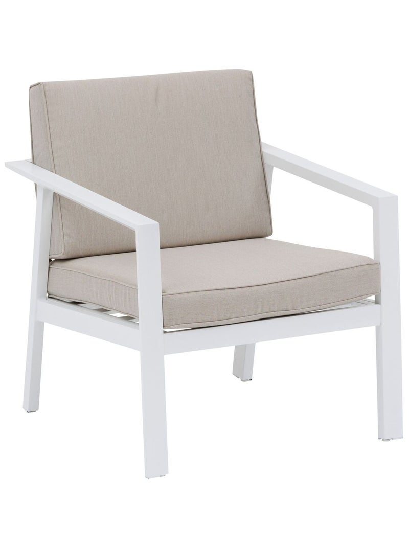 Fauteuil de salon de jardin en aluminium Pavane Blanc - Kiabi