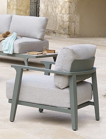 Fauteuil de salon de jardin en aluminium PULPY