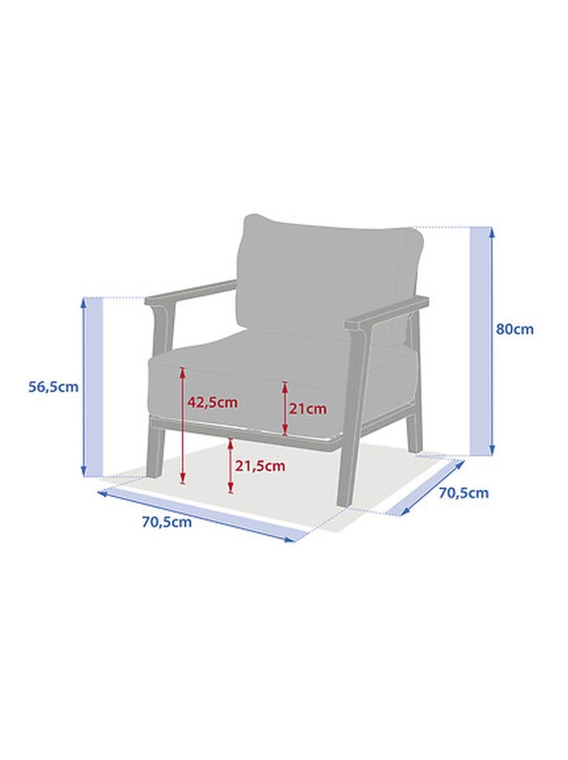 Fauteuil de salon de jardin en aluminium PULPY Vert - Kiabi