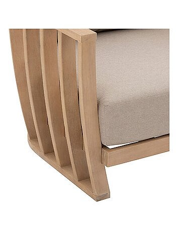 Fauteuil de salon de jardin en bois LEMINDO