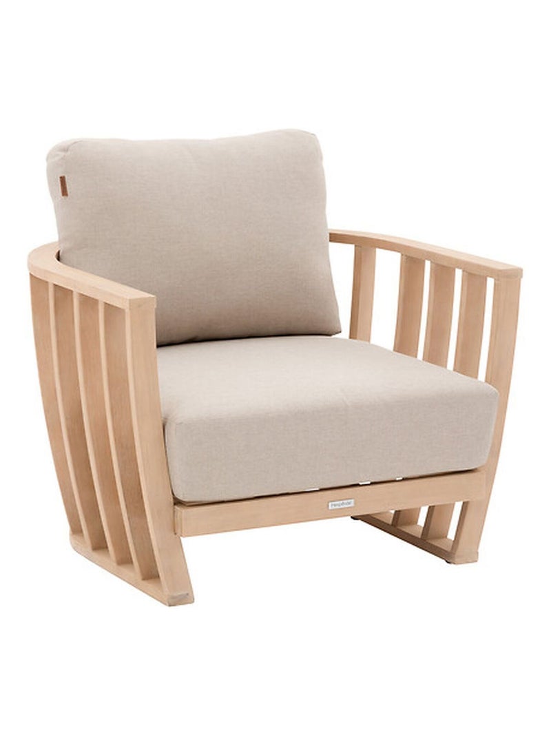 Fauteuil de salon de jardin en bois LEMINDO Beige - Kiabi