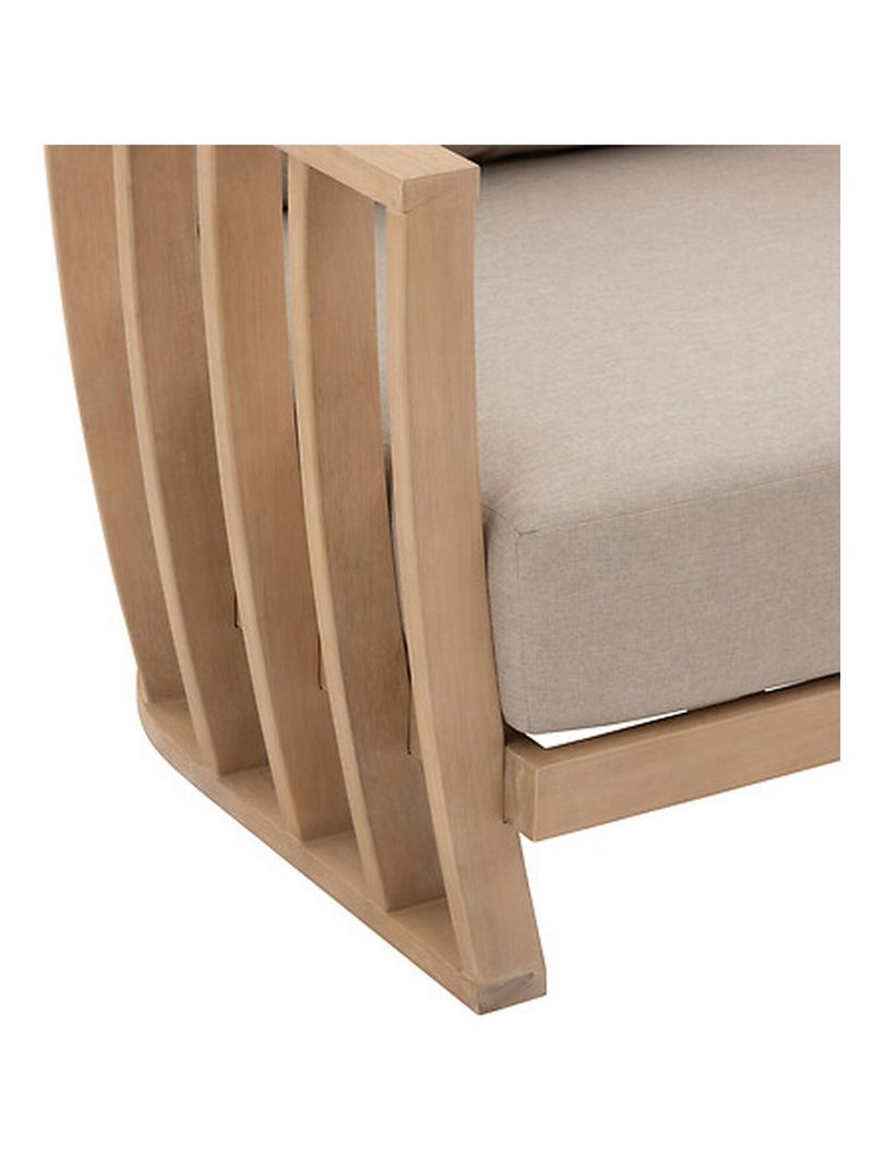 Fauteuil de salon de jardin en bois LEMINDO Beige - Kiabi