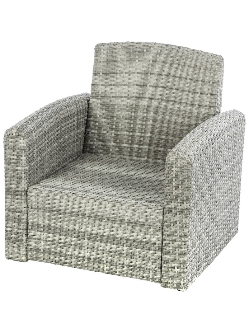 Fauteuil de salon de jardin en résine tressée Polynesia Gris - Kiabi
