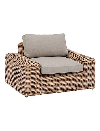 Fauteuil de salon de jardin en résine tressée Savinia
