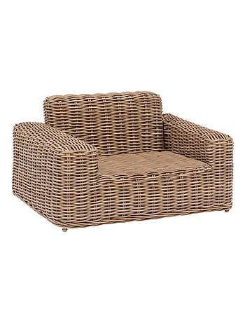 Fauteuil de salon de jardin en résine tressée Savinia