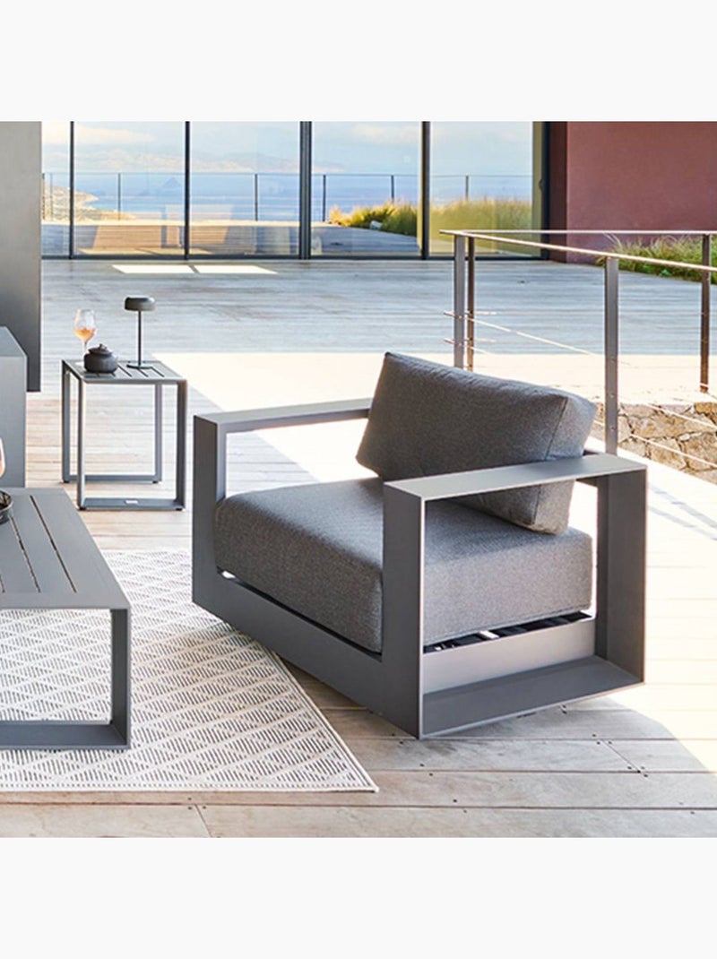 Fauteuil de salon de jardin rotatif ALLURE Gris foncé - Kiabi